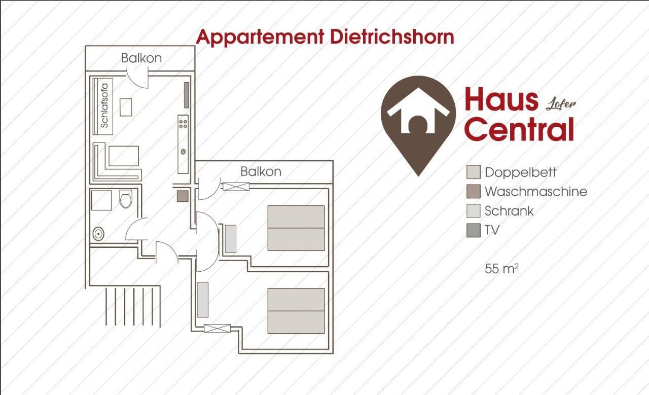 Haus Central Lofer Eksteriør billede